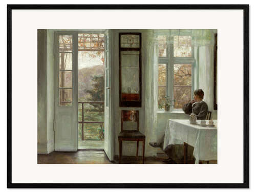 Framed art print Woman of the artist at a window