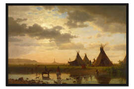 Gerahmter Kunstdruck Ansicht von Chimney Rock