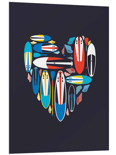 Tableau en PVC L'amour du surf