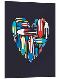 Foam board print Surfboard Love