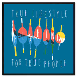 Gerahmter Kunstdruck Angeln