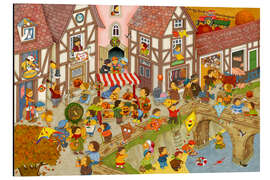 Magnettafel Mein Dorf im Herbst