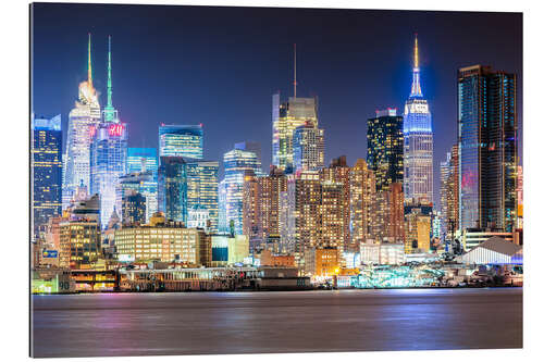 Gallery Print Manhattan Skyline in Neon Colors