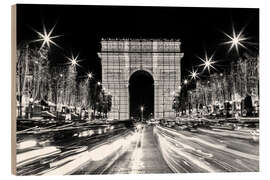 Wood print ARC DE TRIOMPHE * PARIS