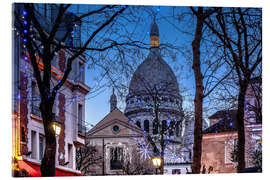 Acrylglasbild Place du Tertre mit Sacré-Cœur, Montmartre