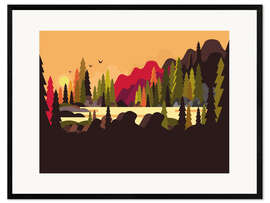 Gerahmter Kunstdruck Rocky Mountains