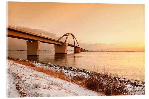 Cuadro de metacrilato Fehmarnsund Bridge in the evening light