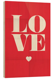 Holzbild  Love - Typobox