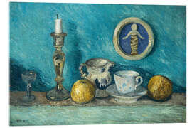 Acrylglasbild Stillleben mit Robbia Putto