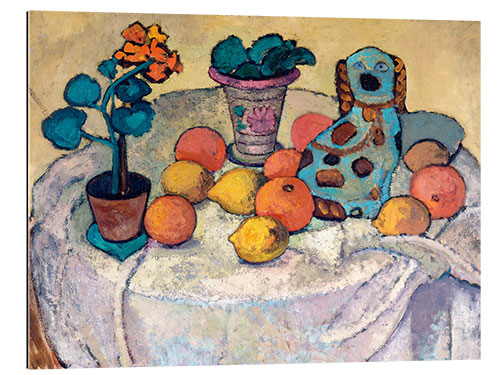 Gallery print Still Life with Oranges and Stoneware Dog