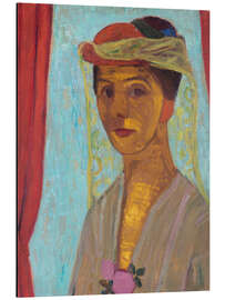 Magnettafel Selbstporträt mit Hut und Schleier