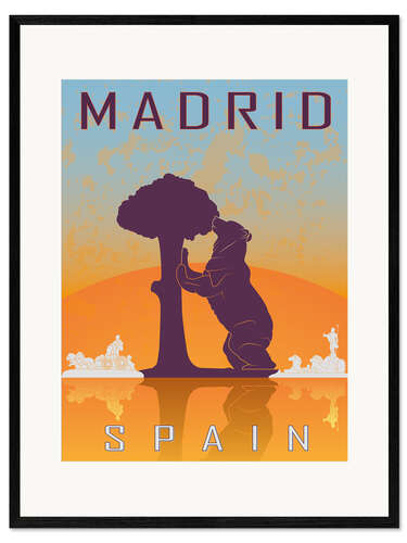 Gerahmter Kunstdruck Madrid
