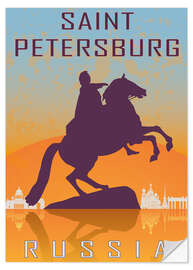 Selvklebende plakat St. Petersburg