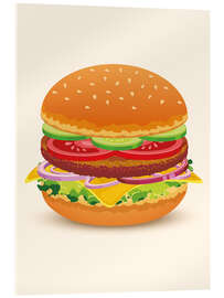 Acrylic print Cheese burger