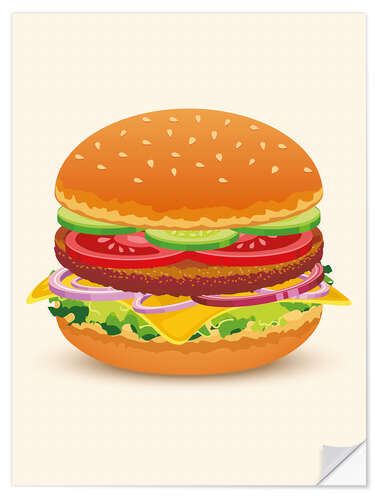 Wall sticker Cheese burger