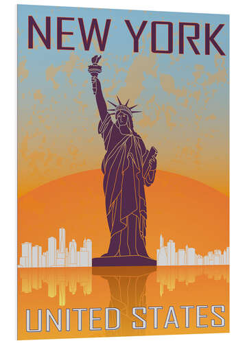 PVC-tavla New York - Statue of Liberty