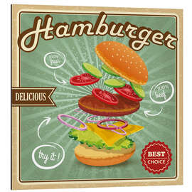 Magnettafel Leckerer Hamburger