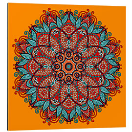 Aluminiumtavla Mandala Orange II