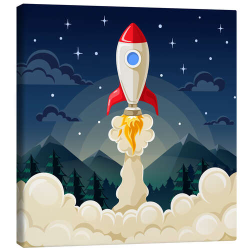 Canvas print Rocket take-off