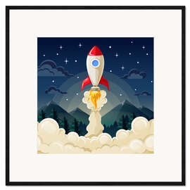 Gerahmter Kunstdruck Raketenstart