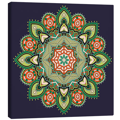 Canvas print Mandala deep blue