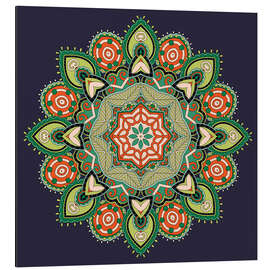 Magnettafel Mandala auf dunkelblau