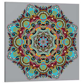 Magnettafel Mandala grey