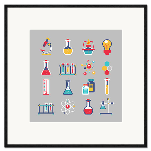 Impresión de arte enmarcada Chemistry Basics