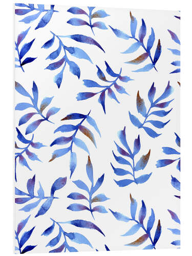 Foam board print Blue foliage