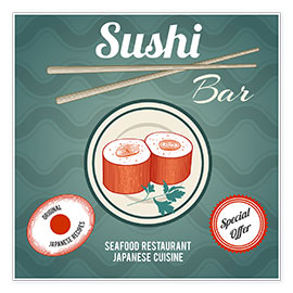 Póster  Sushi bar