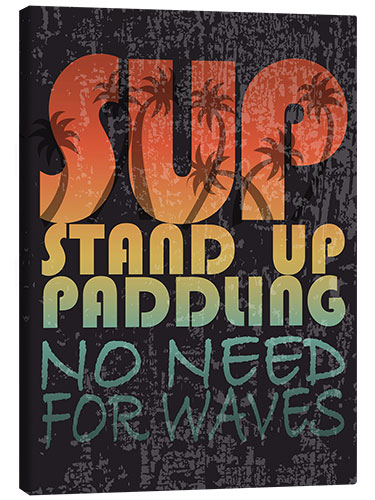 Canvas print Stand up paddling