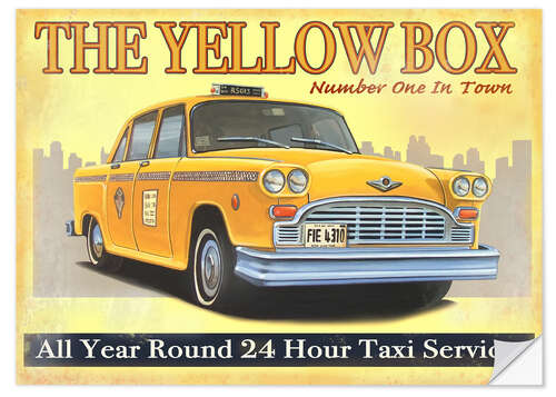 Selvklebende plakat Taxi Box