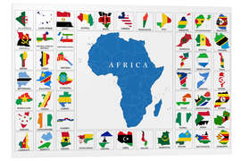 Bilde på skumplate African Countries with Flags