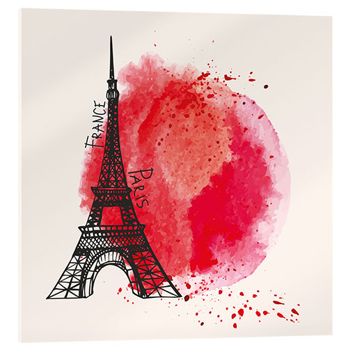 Acrylglasbild Paris splash