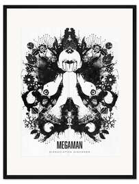 Gerahmter Kunstdruck Megaman Inkblot