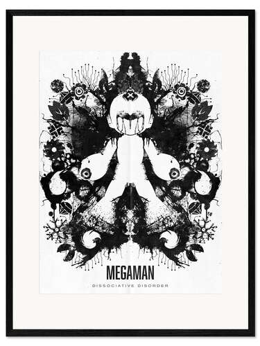 Framed art print Megaman Inkblot
