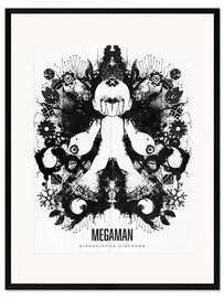 Impression artistique encadrée Megaman Inkblot