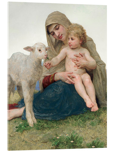 Acrylic print Virgin with lamb