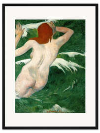 Gerahmter Kunstdruck Akt zwischen Wellen