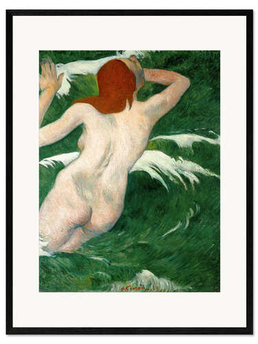 Impressão artística com moldura Nude between waves