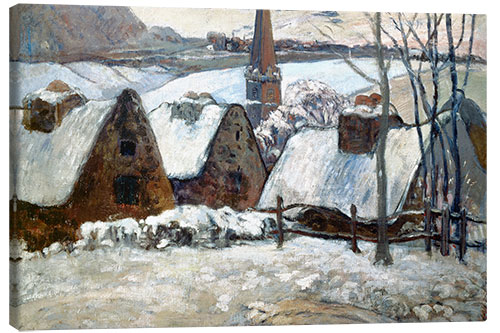 Lærredsbillede Breton Village in winter