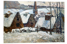 Foam board print Breton Village in winter