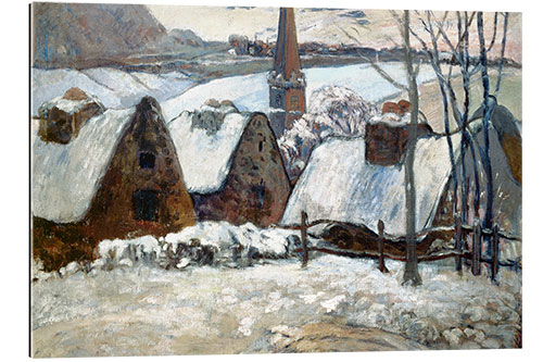 Cuadro de plexi-alu Breton Village in winter