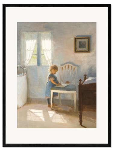 Impression artistique encadrée Lumière du soleil dans la chambre d'enfant