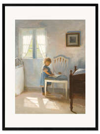 Impression artistique encadrée Lumière du soleil dans la chambre d'enfant