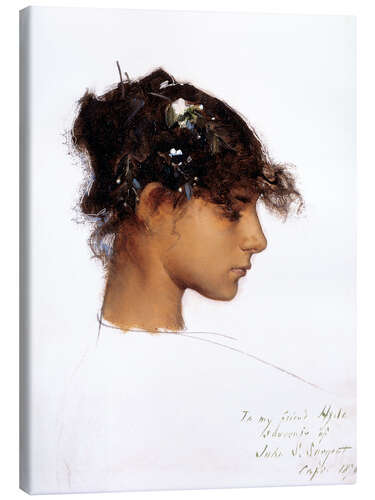 Canvas print Rosina Ferrara, Head of a Capri Girl