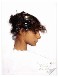 Selvklebende plakat Rosina Ferrara, Head of a Capri Girl