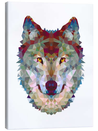 Canvas print Polygon wolf