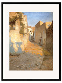 Stampa artistica con cornice Street Scene in Tunisia