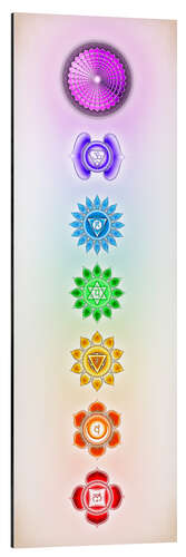 Aluminium print The seven chakras - Series VI Artwork IV